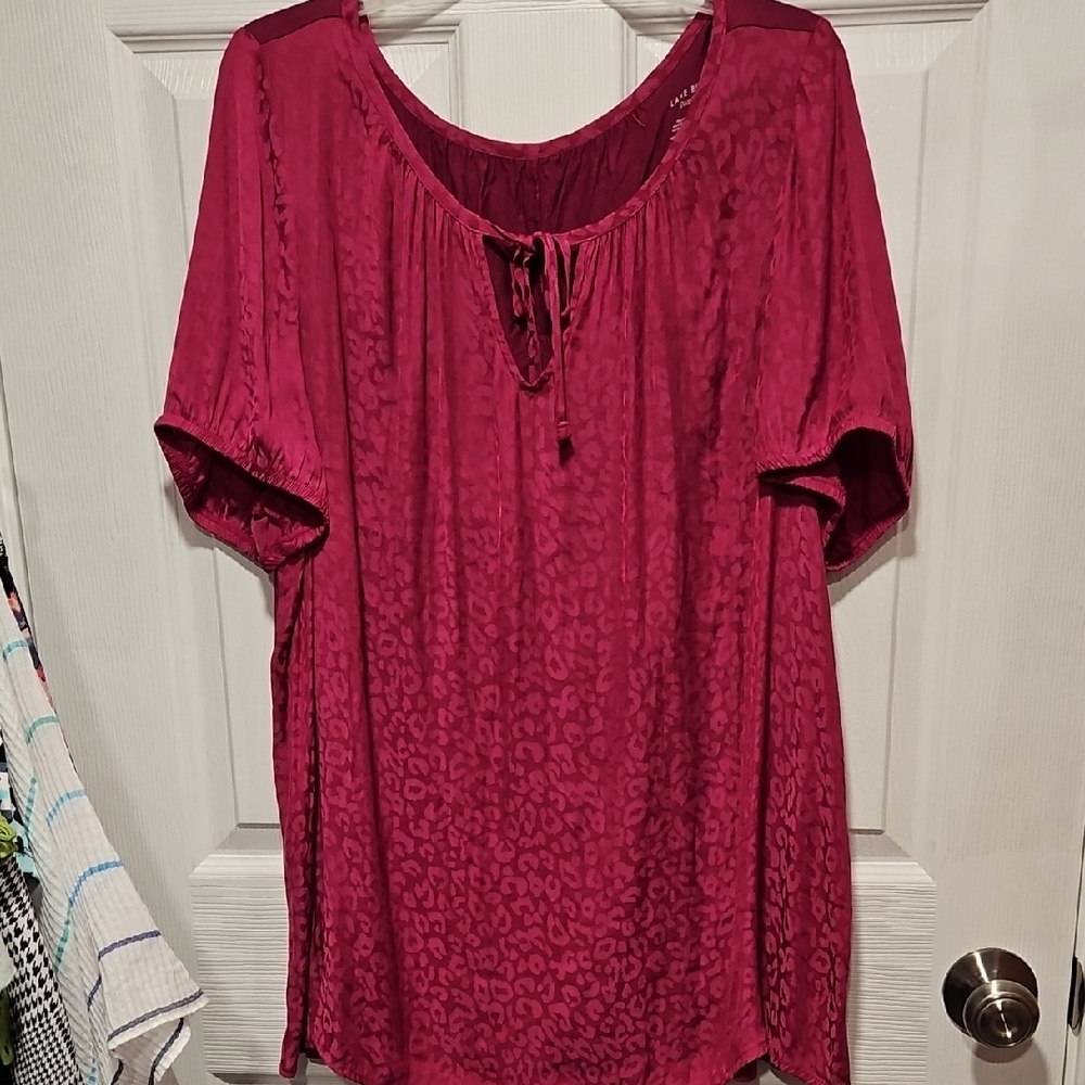 Lane Bryant Women's Fuchsia Blouse